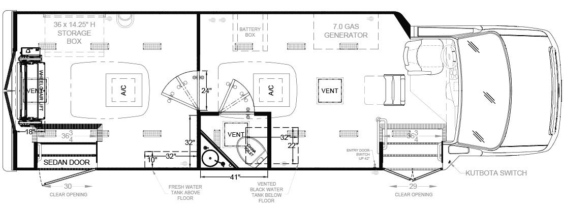 Two Exam Room ADA  Floorplan